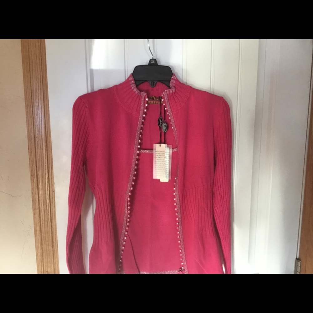 NWT Gorgeous Pink Belldini Sweater Set !